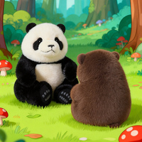 Peluche Ours Polaire Assis Adorable, Jouet en Peluche Doux, Panda, Ours Brun, Poupée en Peluche Ours Polaire, Décoration Maison, Cadeau Enfant, Jouet Animal en Peluche