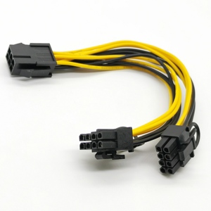 สายแยกกำลังไฟฟ้าด่วน PCI E Mo-<span class=keywords><strong>LEX</strong></span> 8ขาไปยัง dual PCIe 8pin 6 + 2PIN PCI - Product Image 3