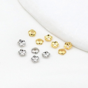 4mm plum blossom shaped flower <b>holder</b>, 14k gold flower <b>holder</b>, small pearl flower <b>hat</b> base <b>holder</b>, DIY pearl <b>holder</b>, jewelry - Product Image 4