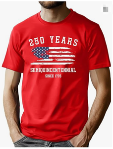 T-<span class=keywords><strong>shirt</strong></span> patriotique en coton pour hommes, design gratuit, 250e <span class=keywords><strong>anniversaire</strong></span> des États-Unis, pour encourager - Product Image 5