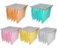 8 Poches 592*592*610mm 2600 m³ Par Heure Sac Synthétique Ventilation Filtres à Air F5 F6 F7 F8 F9 avec Cadre en Aluminium