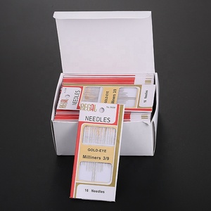 Aiguilles à coudre à la main de haute qualité, 16 pièces, 300M, <span class=keywords><strong>Golden</strong></span> Eye, Milliners, 3/9, aiguilles à queue dorée - Product Image 1