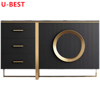 U-best Meubles de Rangement de Luxe Designer, Buffets, Armoires Latérales en Bois Massif, Meuble de Rangement, Commode, Tiroirs pour Chambre à Coucher