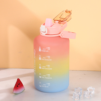 Bouteille d'eau dégradé de couleur 2022 hommes et femmes grande capacité 2000ml tasse portable bouteilles extérieures pour femmes