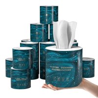Papier toilette en gros personnalisé gaufré en pâte de bois vierge, doux, respectueux de la peau, en paquet souple, écologique