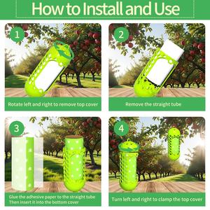 Trampa para Avispas Portátil, Trampa para Insectos con Forma de Jaula para Colgar al Aire Libre, para Jardín y Patio - Product Image 5