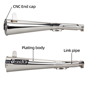 Kit de modification d'échappement de moto, ligne de glissement, tuyau intermédiaire en acier inoxydable, silencieux Brocks pour <span class=keywords><strong>Suzuki</strong></span> Hayabusa GSX1300R GSX-1300R 2008-2018 - Product Image 2