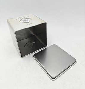 Dập nổi biểu tượng tùy chỉnh kim loại hình vuông hộp trà cà phê bao bì tin - Product Image 4