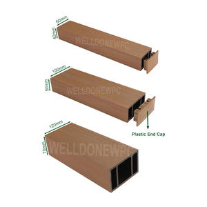 Gỗ Nhựa Composite Vuông Gỗ Ống WPC Ngoài Trời Gỗ Ống Chùm Cột Phân Vùng - Product Image 4