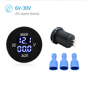 6-60V đôi Vôn kế Điện áp Meter không thấm nước 12V-48V DC kỹ thuật số vôn kế hiển thị với tiêu chuẩn Nut cho xe tải RV ATV - Product Image 4