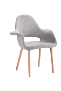 Chaise de salle à manger moderne en tissu siège en PP avec pieds en <span class=keywords><strong>bois</strong></span> design nordique pour salon café restaurant <span class=keywords><strong>fauteuil</strong></span> confortable - Product Image 5