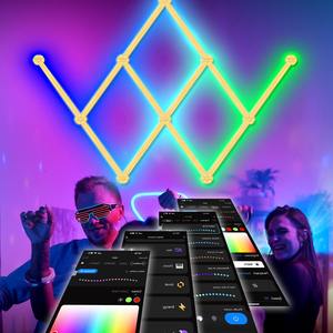 Mesa de Juego RGB Symphony Patchwork con Luz Ambiental, Conexión Wifi, Bluetooth, Aplicación de Pared, PC, Constellation Quantum Pickup Graffiti - Product Image 3