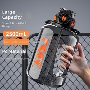 BORGE Customized 1700ml/2500ml <strong>Large</strong> Capacity BPA-Free Eco-Friendly Sport <strong>Water</strong> <strong>Bottle</strong> with Straw for Gym and Camping - Product Image 2