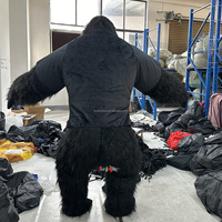 Costume de mascotte gorille gonflable blanc mignon en robe de mariée, déguisement King Kong pour le carnaval