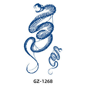 Tatuajes semipermanentes de 2 semanas de duración, tatuajes de <span class=keywords><strong>serpiente</strong></span> impermeables, tatuajes de jugo, pegatina para adultos, hombres, niños, dragón Kirin - Product Image 4