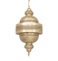 Lanterne suspendue LED dorée moderne et simple, style marocain, corps en fer, éclairage de mosquée, décoration islamique personnalisée