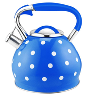 Bouilloire sifflante en acier inoxydable de 2,5 L, théière de camping avec fond à induction pour usage domestique