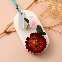 Huaming Creative Design fleur séchée art bougies de cire parfumées à la main décoration de la maison suspendus tranches de bougie parfumée