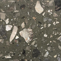 Dalles de terrazzo artificielles résistantes à l'usure, couleur personnalisée, design moderne pour appartement, escalier commercial