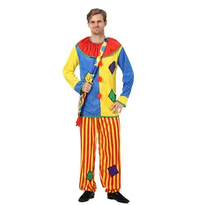 Halloween adulto payaso ropa mono hombre mujer Joker Cosplay disfraces carnaval payaso bufón disfraz