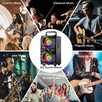 Haut-parleur Bluetooth portable avec double subwoofer basses lourdes, haut-parleur extérieur sans fil Bluetooth 5.0 de 100 pieds, prise en charge de la radio FM