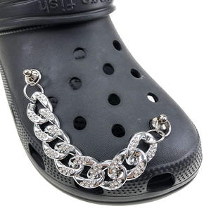 Ciondoli per scarpe a catena in acrilico accessori per la decorazione della catena bling catena per scarpe con strass - Product Image 6