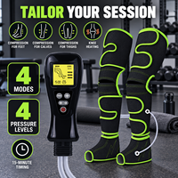 OEM ODM Pembalut Kompresi Udara Dua Kaki yang Dapat Disesuaikan dengan Timer 15 Menit untuk Latihan di Gym dan Pemulihan Olahraga, Pemijat Kaki