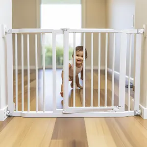 Baby Safety Gate - Retractable, Sturdy Barrier for Stairs and Play Areas