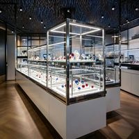Support de présentation de bijoux avec éclairage LED, couleurs personnalisables, écologique, recyclable, de haute qualité, durable, léger, vitrine