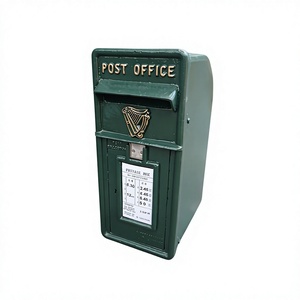Boîte aux lettres verte irlandaise, style vintage, décorative, en métal, pour jardin, ferme, fournitures agricoles, décoration de Noël. - Product Image 1