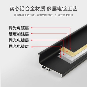 Aluminum Alloy U-shaped Cabinet Door Handle Concealed Embedded Minimalist Design For Cabinet Doors Easy Installation - Product Image 5