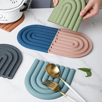 Sous-plat en silicone pour table, sous-verre pour tasse, support pour casserole, isolation thermique, accessoires de cuisine pour bol chaud, assiette