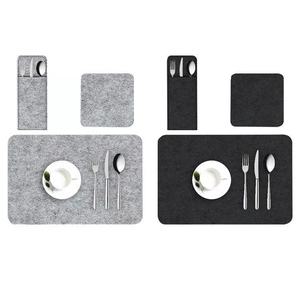 Nouvel Arrivage Ensemble de Sets de Table Irréguliers en Feutre 7 Pièces Antidérapants Écologiques 100% Laine Taille Personnalisée Tapis Haute Efficacité pour Restaurants - Product Image 5