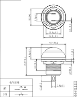 Terminal de soudure TOOWEI 12 mm, interrupteur à bouton-poussoir étanche IP67 pour appareil réseau intelligent