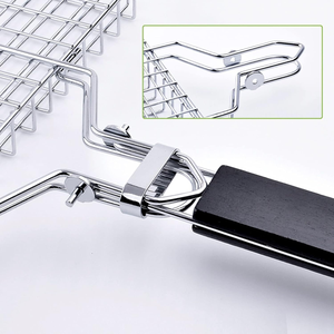 Grill Basket Set Barbecue BBQ Grilling Stainless Steel Folding Portable Outdoor Camping Rack for Fish, Shrimp, Vegetables - Product Image 4