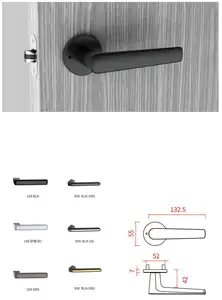 GSM Privacy Door Handle 2 Sets Modern Design Children Can Operate Security Door Lock Zinc Alloy Safety Lock Privacy Door Handle