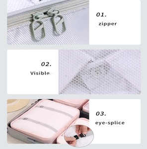 Set di 7 Organizzatori per <span class=keywords><strong>Valigie</strong></span> con Logo Personalizzato, Cubi di Compressione per Imballaggio con Borse Portaoggetti da Viaggio in Poliestere - Product Image 5