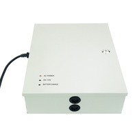 Boîtier d'alimentation sans coupure 18CH 12V 20A pour caméra IP CCTV 20A Courant de sortie 240W DC LED avec batterie