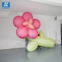 Fleurs publicitaires gonflables simulation dessin animé 3D fleur fleurs de décoration de scène de festival de mariage commercial