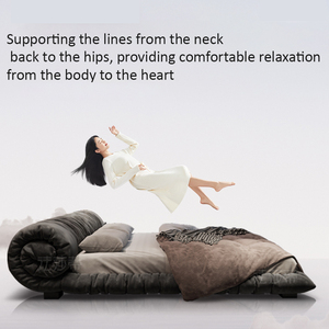 Modernes einfaches nordisches Doppelbett im Wabi-Sabi-Stil im italienischen Stil Net Red Flower Roll Verstellbares Stoff boden bett Haupt schlafzimmer - Product Image 5