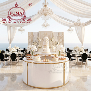 Party Furniture Modern <b>White</b> <b>Round</b> Event Cake Display <b>Table</b> - Product Image 6