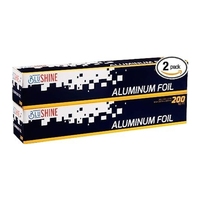 12 ''* 200FT Rouleau de papier d'aluminium aluminium argent Heavy Duty Cuisine Wrap Emballage Alimentaire Barbecue Cuisson