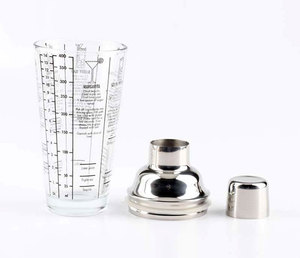 Fábrica al por mayor 14oz Profesión Bartender Personalizado <span class=keywords><strong>400</strong></span> <span class=keywords><strong>Ml</strong></span> Acero inoxidable Top Glass Cocktail <span class=keywords><strong>Shaker</strong></span> - Product Image 4