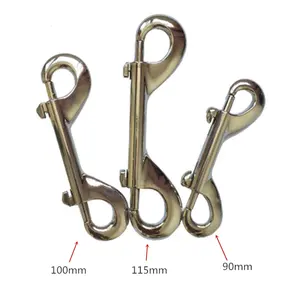 Size : 100mm WSWJJXB 5PCS 316 Stainless Steel Double End Bolt Snap Hook Rigging Hardware Double Snap Hook 90mm 100mm 115mm 