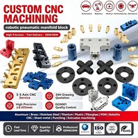 Bloc de distribution d'air multipuissance usiné CNC en aluminium 6061 sur mesure pour bras de robots industriels