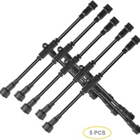 Connecteur M12 extérieur, 2, 3, 4, 5 broches, circulaire, industriel, mâle/femelle, étanche IP67, pour câble électrique