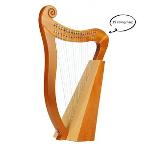 wholesale price 19 string lyre solid wood harp string instrument hot sell musical instruments