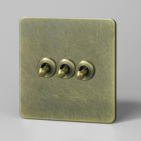 Toma de corriente con puertos USB, varilla de latón, acero inoxidable, acabado en bronce, interruptor de pared de palanca enchufe estándar francés/UE/Reino Unido