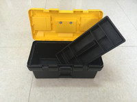 Boîte à outils en plastique de 14,5 pouces avec plateau amovible, étui de rangement portable pour pièces, robuste pour atelier, réparation automobile, OEM/ODM