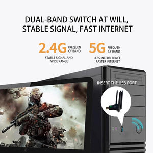 Adaptador Wifi USB de Doble Banda AC1200, Dongle Wifi USB RTL8812AU USB3.0, Tarjeta de Red Inalámbrica, <span class=keywords><strong>Compras</strong></span> en <span class=keywords><strong>Internet</strong></span> - Product Image 4